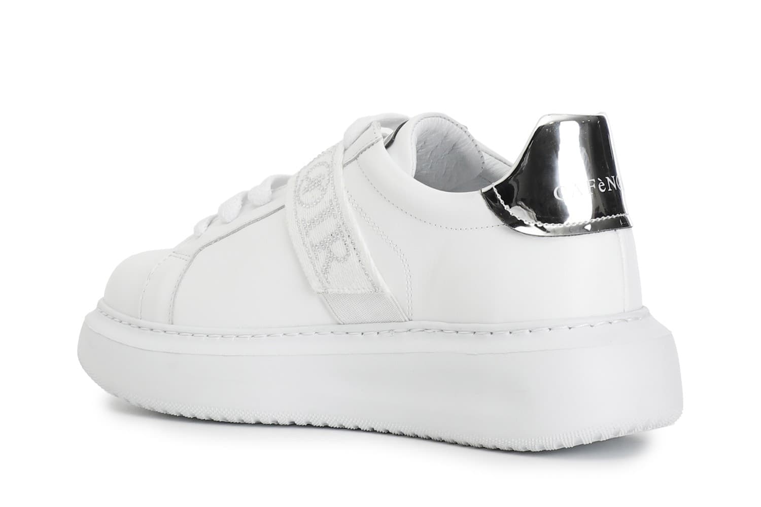 SNEAKERS IN PELLE CON NASTRO LOGATO in prodotto 3A Moda Mare Sport - Bellaria Igea Marina, commercioVirtuoso.it