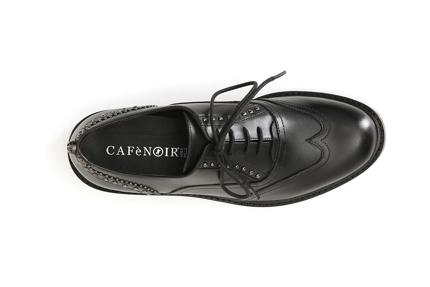 FRANCESINA IN PELLE CON BORCHIE in Scarpe col tacco 3A Moda Mare Sport - Bellaria Igea Marina, commercioVirtuoso.it