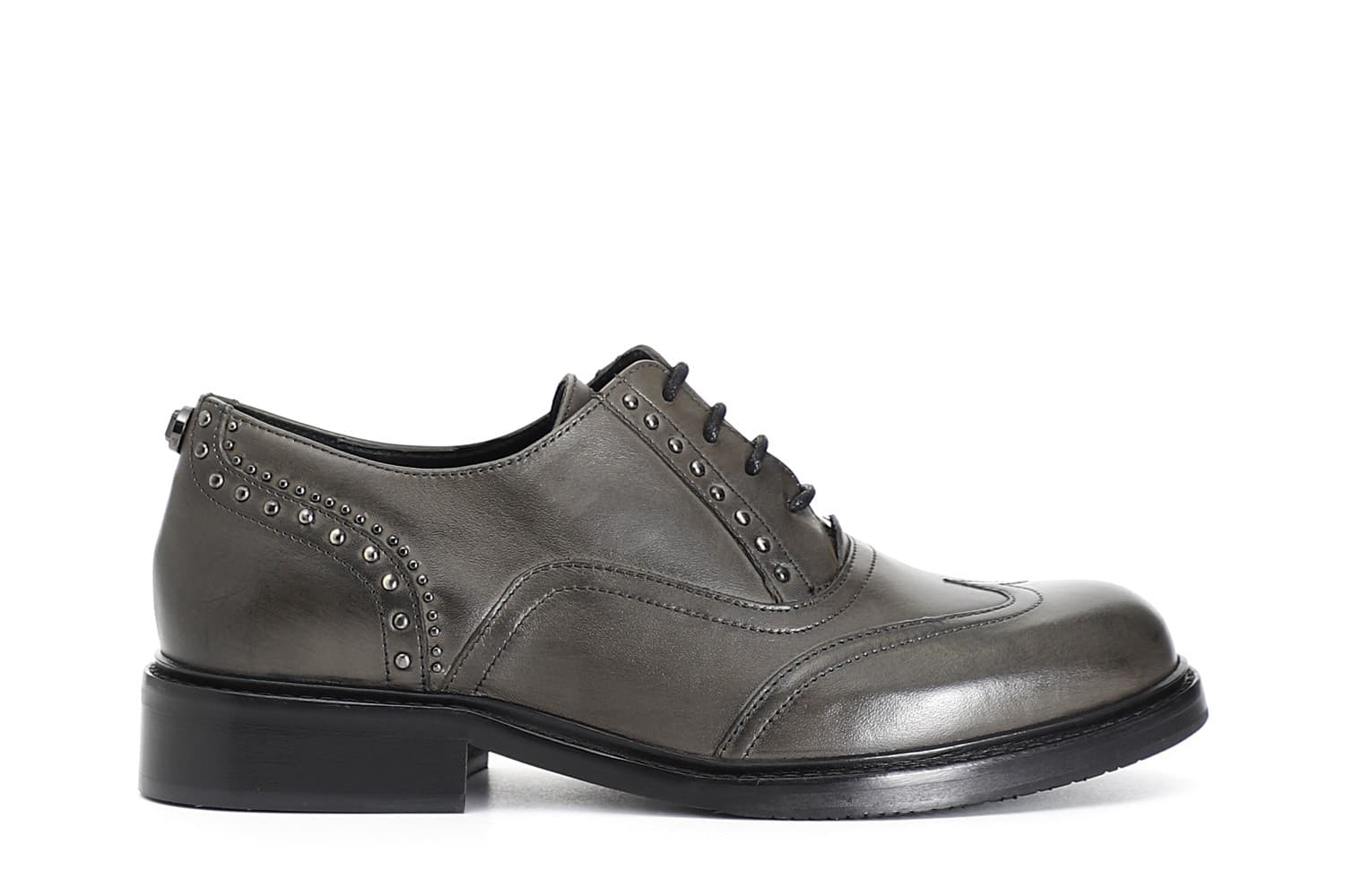 FRANCESINA IN PELLE CON BORCHIE in Scarpe col tacco 3A Moda Mare Sport - Bellaria Igea Marina, commercioVirtuoso.it