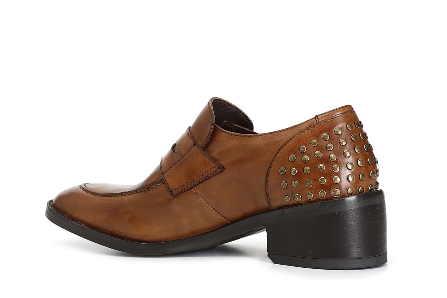 MOCASSINO IN PELLE CON BORCHIE in Loafer e mocassini 3A Moda Mare Sport - Bellaria Igea Marina, commercioVirtuoso.it