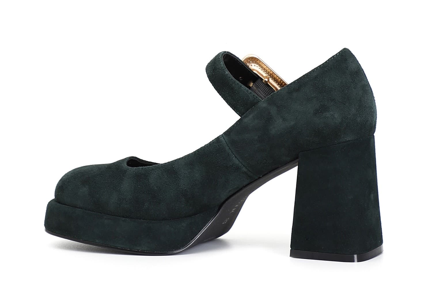 DECOLLETE' IN CAMOSCIO CON LACCIO E FIBBIA in Scarpe col tacco 3A Moda Mare Sport - Bellaria Igea Marina, commercioVirtuoso.it