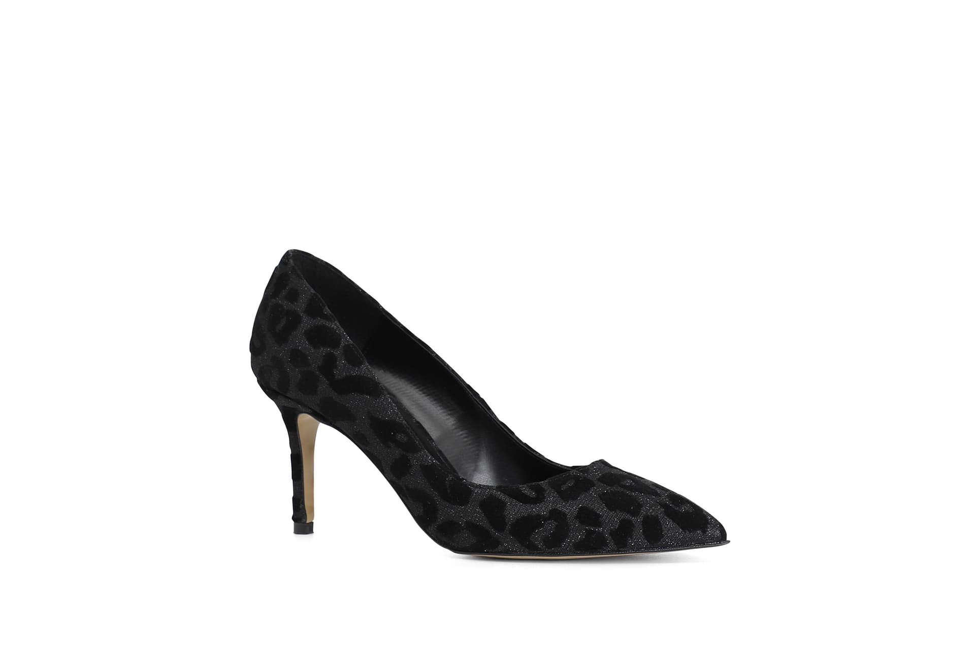 DECOLLETE IN TESSUTO GLITTER LEOPARDO in Scarpe col tacco 3A Moda Mare Sport - Bellaria Igea Marina, commercioVirtuoso.it