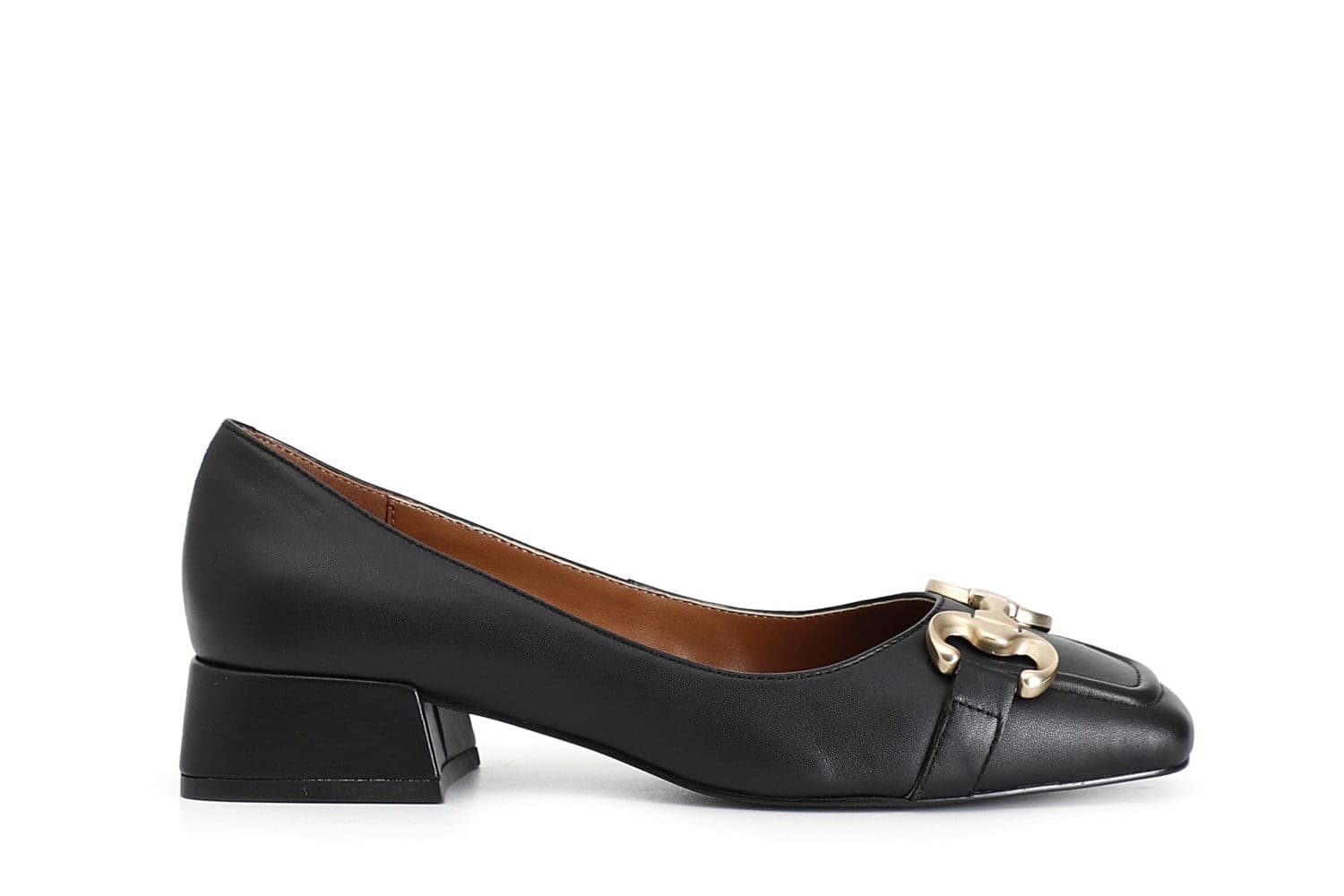 DÉCOLLETÉ IN PELLE CON MORSETTO in Scarpe col tacco 3A Moda Mare Sport - Bellaria Igea Marina, commercioVirtuoso.it