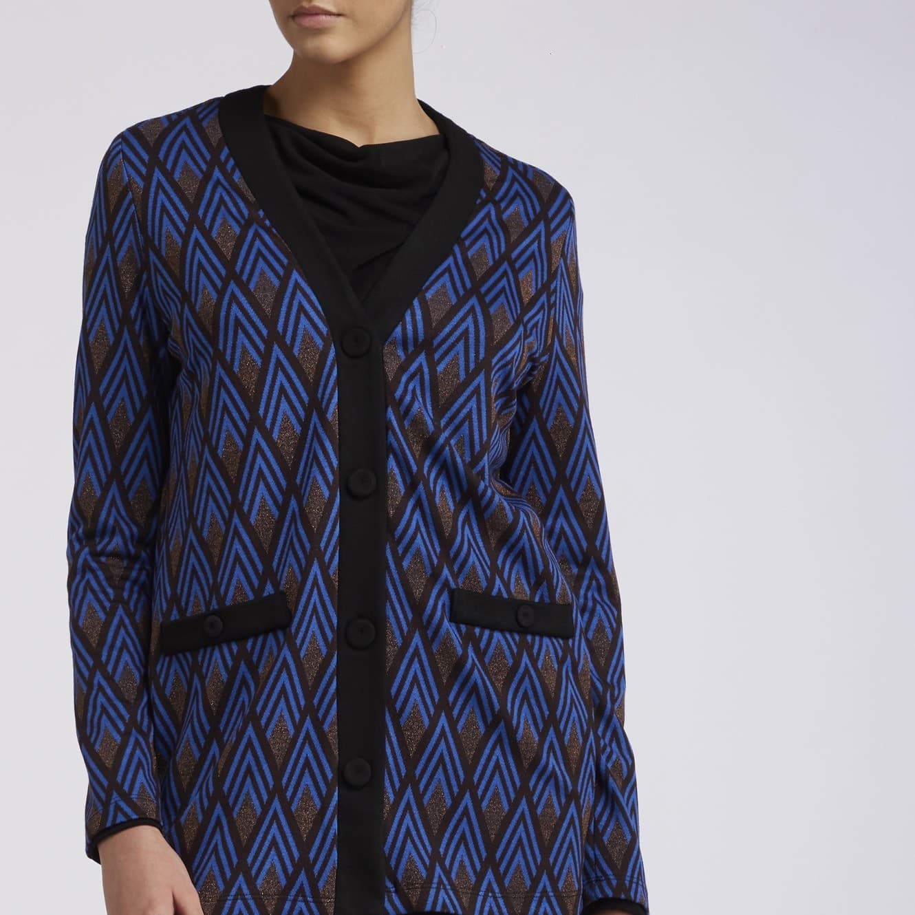 CARDIGAN LUNGO TESSUTO JACQUARD in prodotto 3A Moda Mare Sport - Bellaria Igea Marina, commercioVirtuoso.it