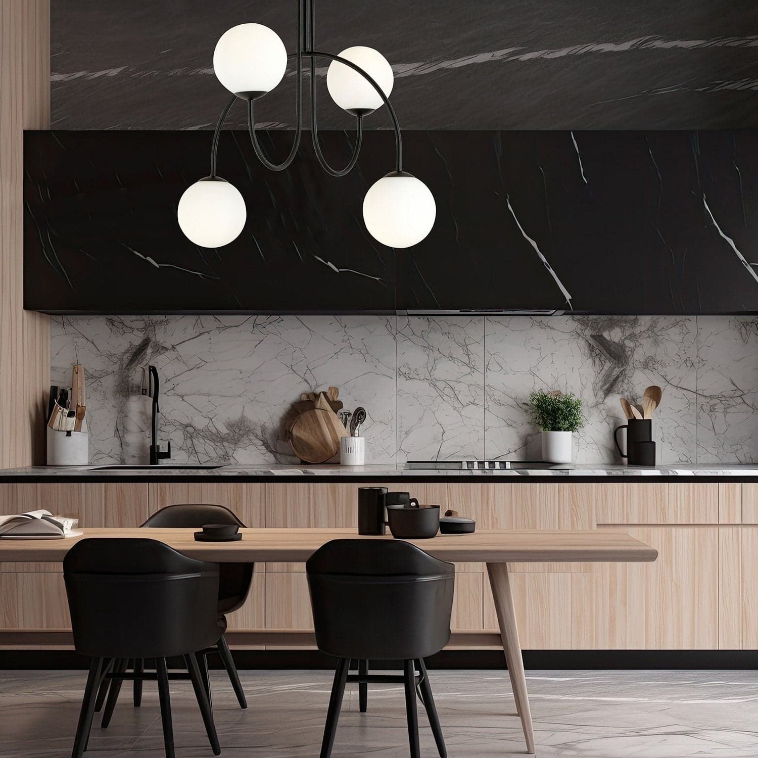 Plafoniera Moderna Archi 4 Luci In Acciaio Nero E Vetro Bianco 50 Cm in Plafoniere LuceArt - Montecorvino Pugliano, commercioVirtuoso.it