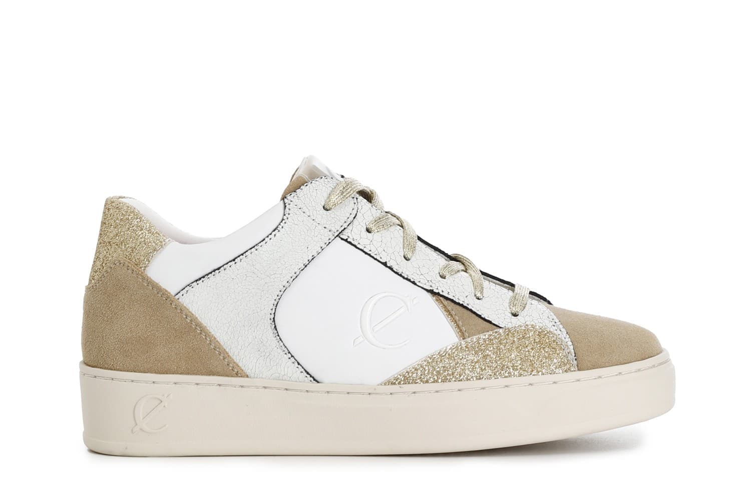 SNEAKERS IN PELLE E PELLE SCAMOSCIATA CON RIPORTI EFFETTO METALLICO in Sneaker casual 3A Moda Mare Sport - Bellaria Igea Marina, commercioVirtuoso.it