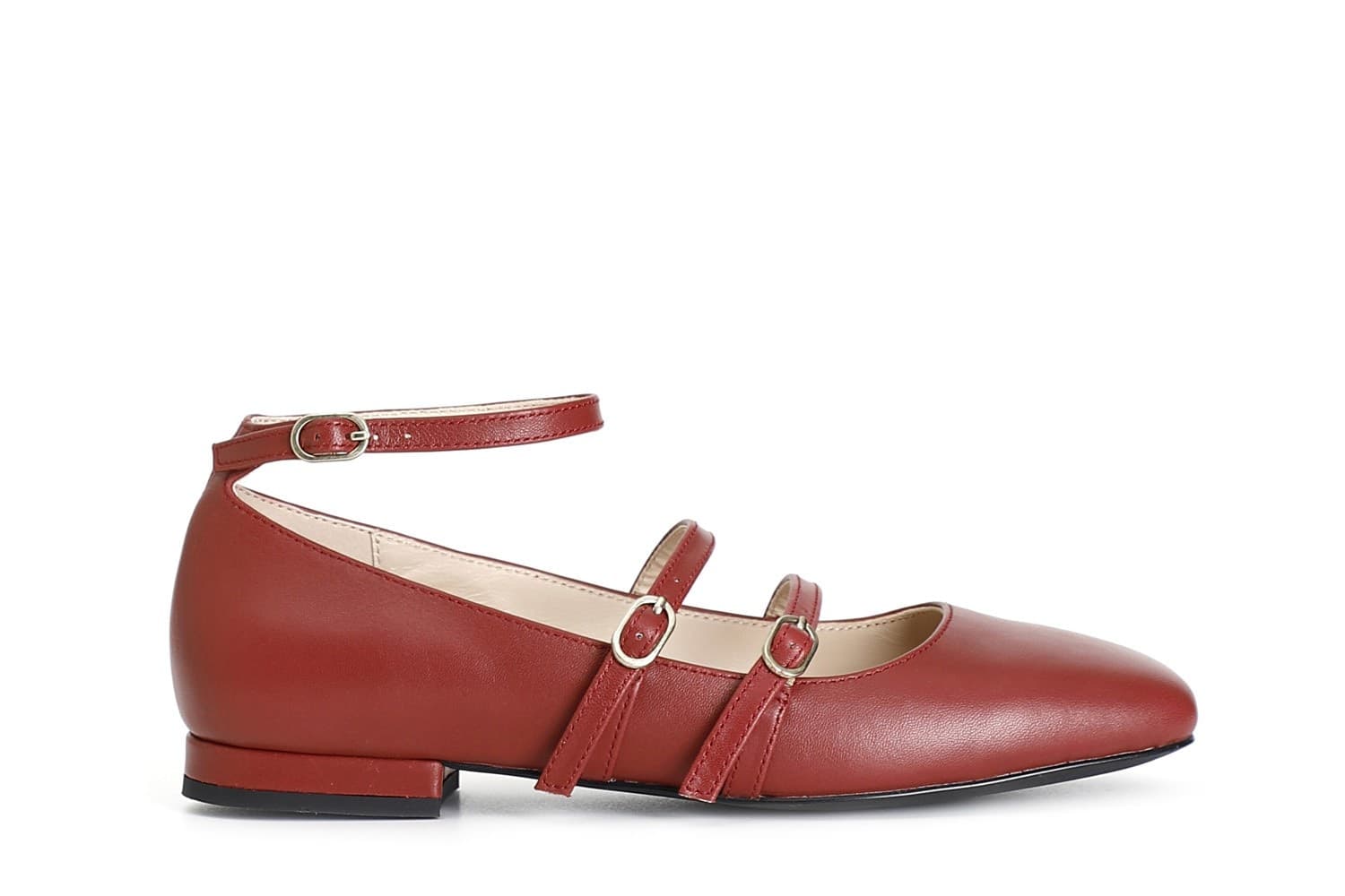 BALLERINA IN PELLE CON 3 FIBBIE in Ballerine 3A Moda Mare Sport - Bellaria Igea Marina, commercioVirtuoso.it
