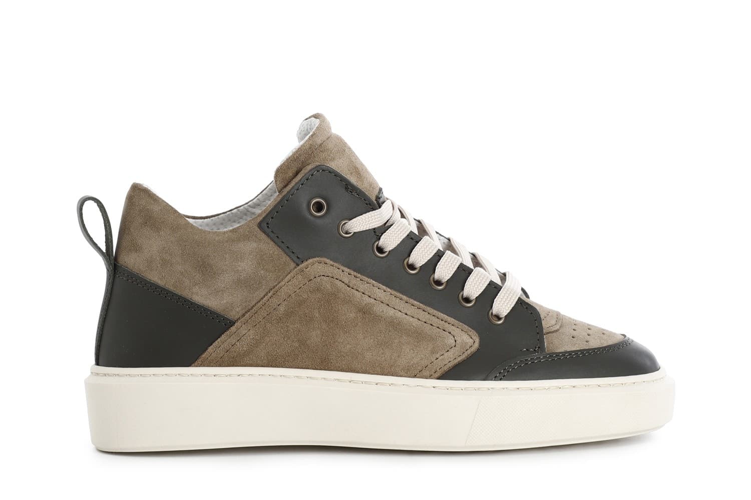 SNEAKERS IN CAMOSCIO E PELLE
