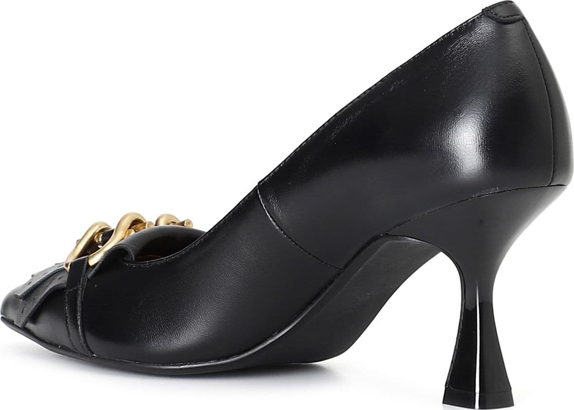 DECOLLETE IN PELLE CON ACCESSORIO TACCO70 in Scarpe col tacco 3A Moda Mare Sport - Bellaria Igea Marina, commercioVirtuoso.it