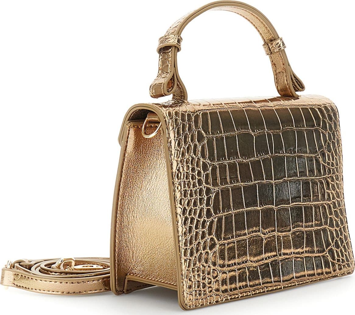 MINIBAGS CON PATTINA IN MATERIALE STAMPACOCCO METALLIZZATO, LOGO CN IN METALLO, in Portamonete 3A Moda Mare Sport - Bellaria Igea Marina, commercioVirtuoso.it