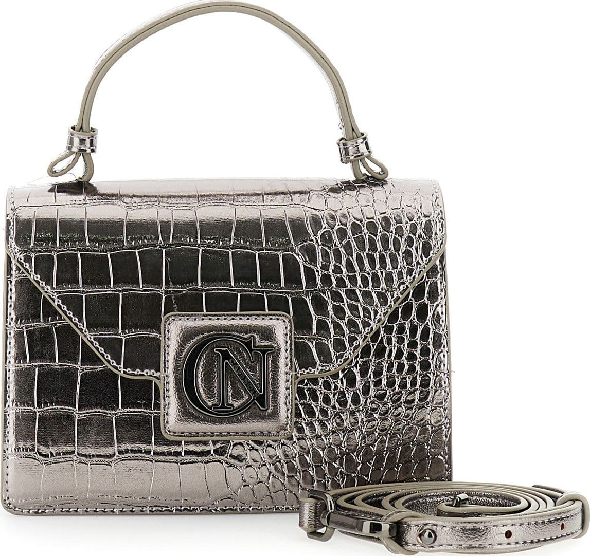 MINIBAGS CON PATTINA IN MATERIALE STAMPACOCCO METALLIZZATO, LOGO CN IN METALLO, in Portamonete 3A Moda Mare Sport - Bellaria Igea Marina, commercioVirtuoso.it