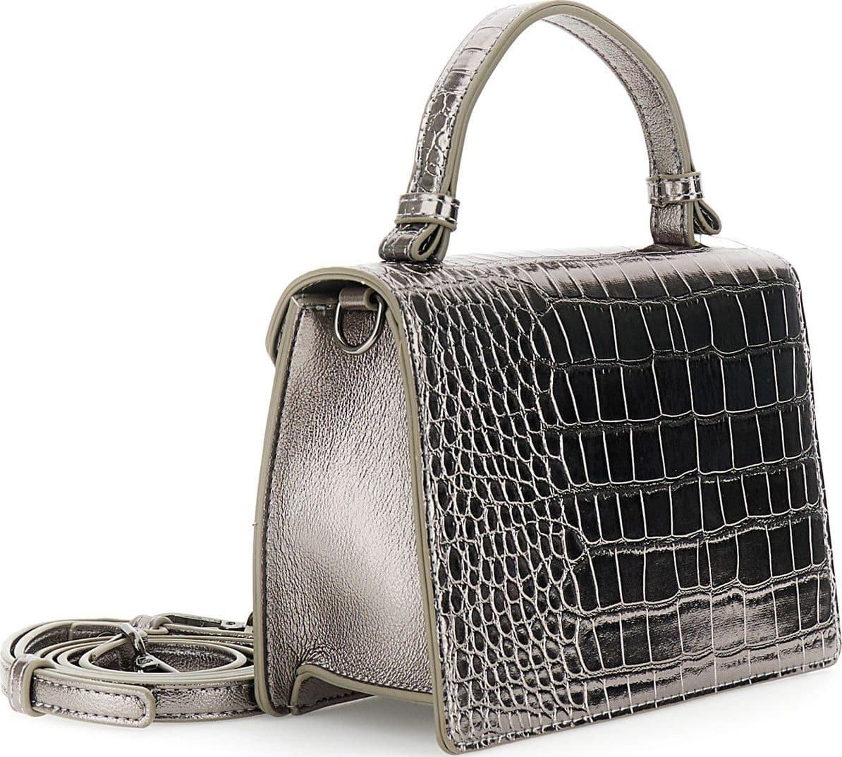MINIBAGS CON PATTINA IN MATERIALE STAMPACOCCO METALLIZZATO, LOGO CN IN METALLO, in Portamonete 3A Moda Mare Sport - Bellaria Igea Marina, commercioVirtuoso.it