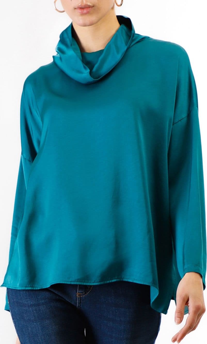 BLUSA TINTO CAPO CON COLLO VULCANO in Bluse e camicie 3A Moda Mare Sport - Bellaria Igea Marina, commercioVirtuoso.it