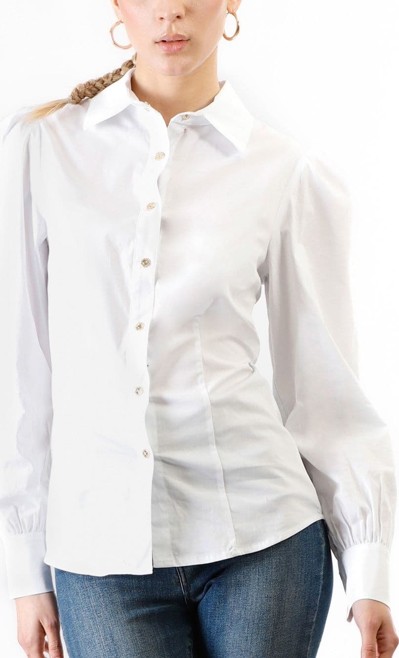 CAMICIA IN POPELINE CON MANICHE INCRESPATE in Camicie casual 3A Moda Mare Sport - Bellaria Igea Marina, commercioVirtuoso.it