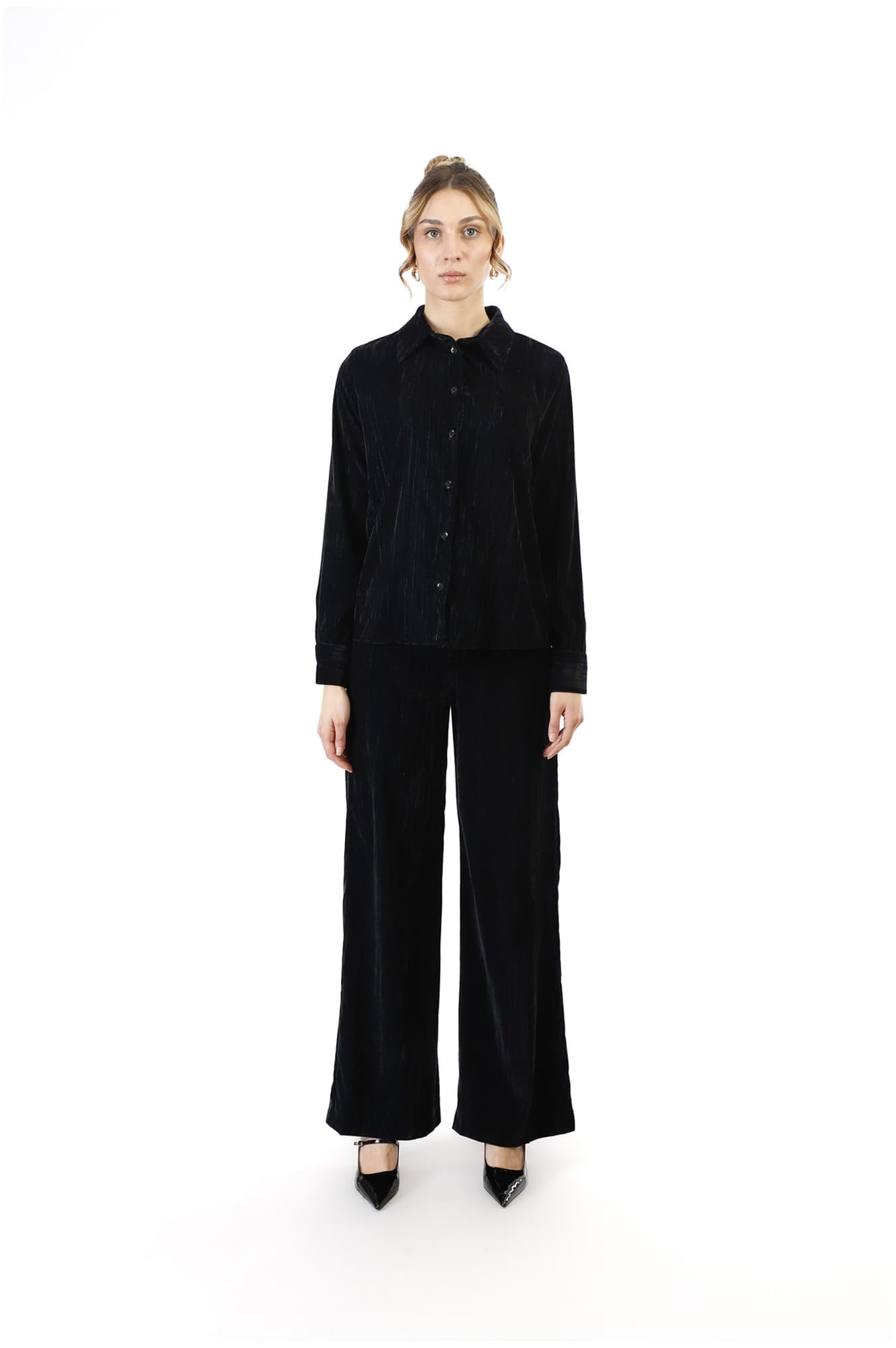 CAMICIA IN VELLUTO CANGIANTE