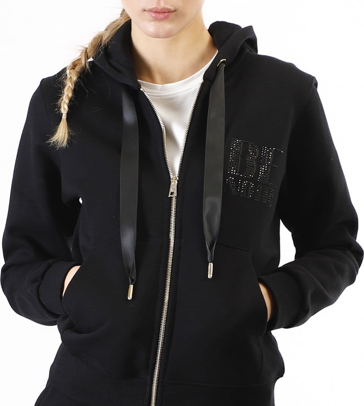 FELPA FULL ZIP CON LOGO in Felpe con cappuccio 3A Moda Mare Sport - Bellaria Igea Marina, commercioVirtuoso.it