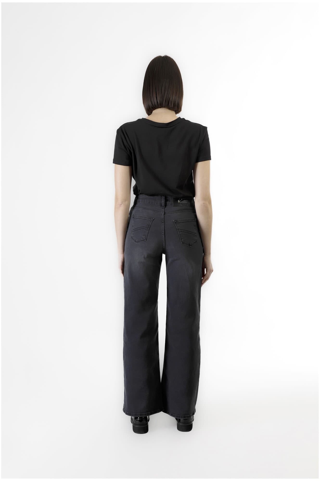 DENIM WIDE LEG CON PERLE ALLE TASCHE in Jeans 3A Moda Mare Sport - Bellaria Igea Marina, commercioVirtuoso.it