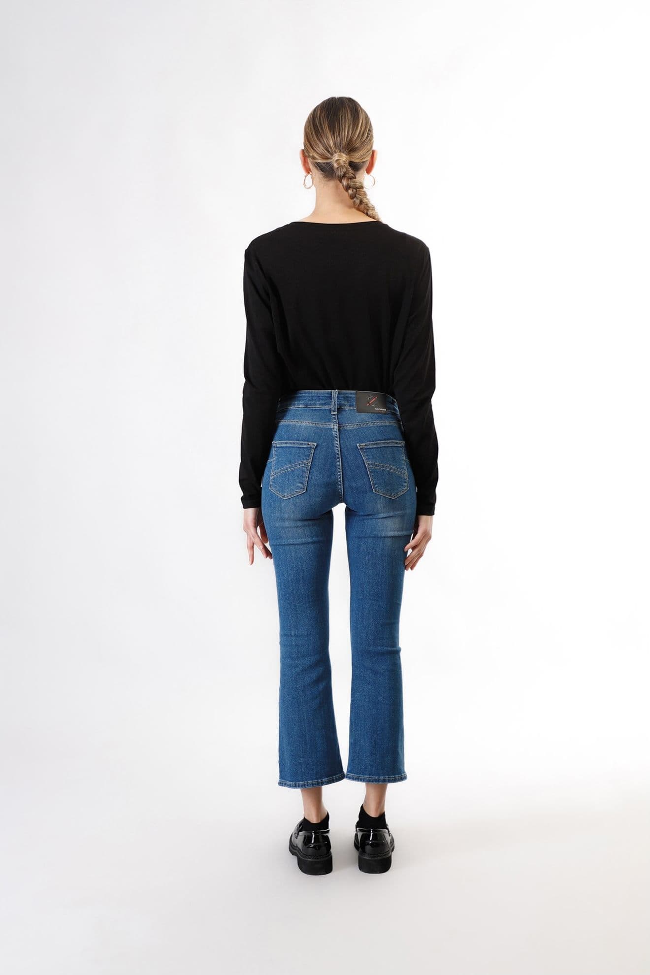 DENIM CROPPED FLARE in prodotto 3A Moda Mare Sport - Bellaria Igea Marina, commercioVirtuoso.it