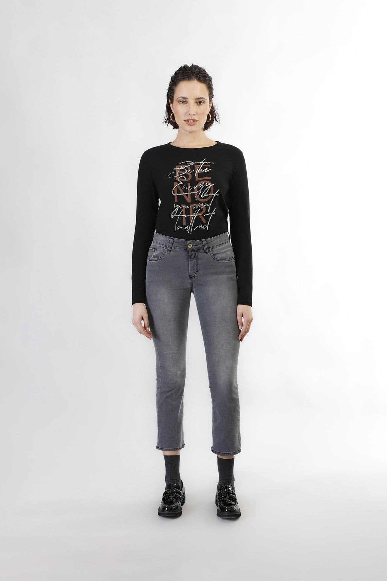 DENIM CROPPED FLARE in prodotto 3A Moda Mare Sport - Bellaria Igea Marina, commercioVirtuoso.it