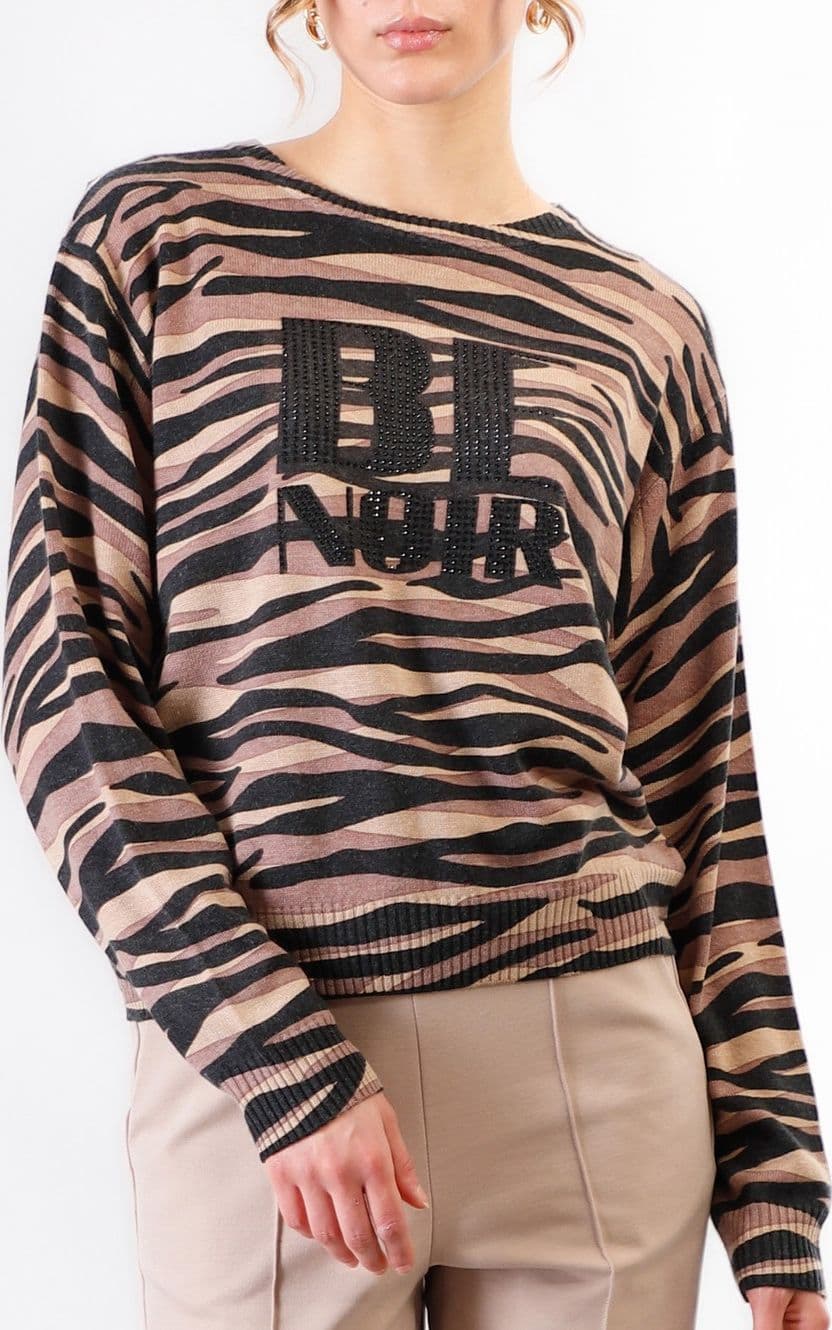 MAGLIA GIROCOLLO STAMPATA CON LOGO BE NOIR in T-shirt 3A Moda Mare Sport - Bellaria Igea Marina, commercioVirtuoso.it
