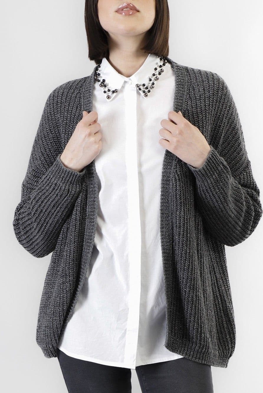 CARDIGAN APERTO CON LUREX in Cardigan 3A Moda Mare Sport - Bellaria Igea Marina, commercioVirtuoso.it