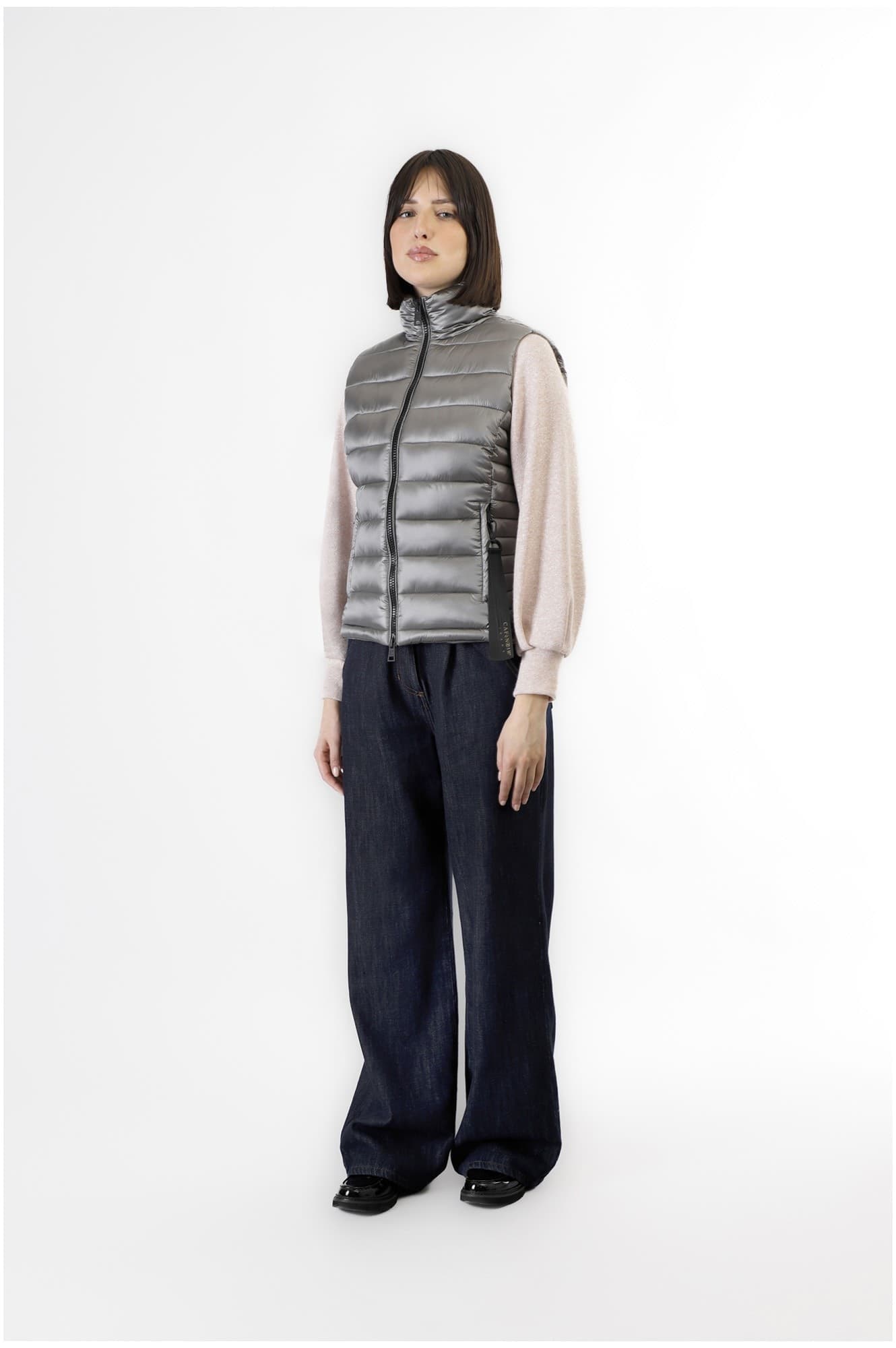 GILET IMBOTTITO TESSUTO LUCIDO