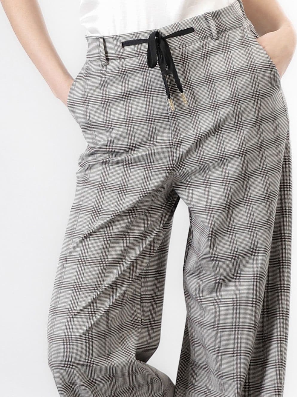 PANTALONE SUPER WIDE TESSUTO ELASTICIZZATO PRINCIPE DI GALLES in Pantaloni 3A Moda Mare Sport - Bellaria Igea Marina, commercioVirtuoso.it