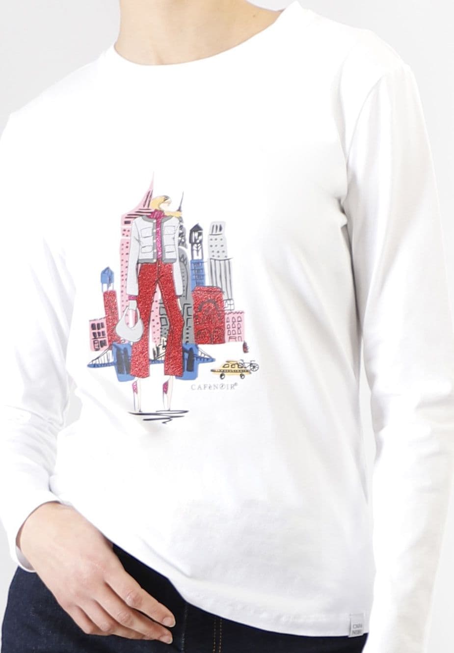 TSHIRT MANICA LUNGA CON STAMPA NEW YORK in Magliette 3A Moda Mare Sport - Bellaria Igea Marina, commercioVirtuoso.it