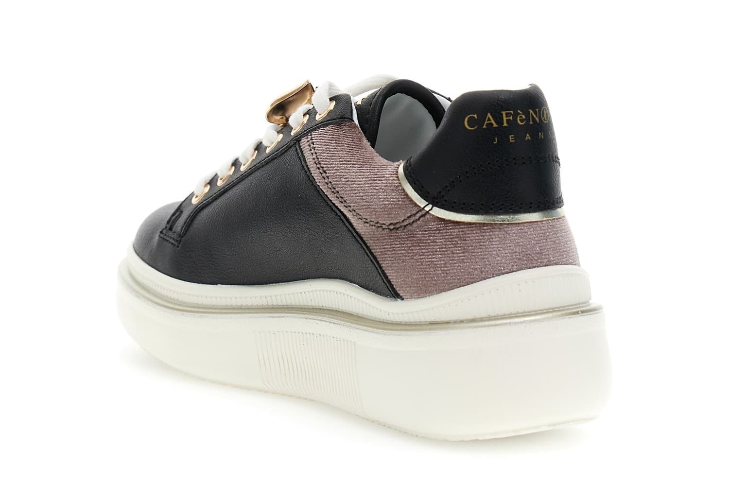 SNEAKER ALLACCIATA IN PELLE RIVESTITA CON INSERTO IN VELLUTO in Sneaker casual 3A Moda Mare Sport - Bellaria Igea Marina, commercioVirtuoso.it