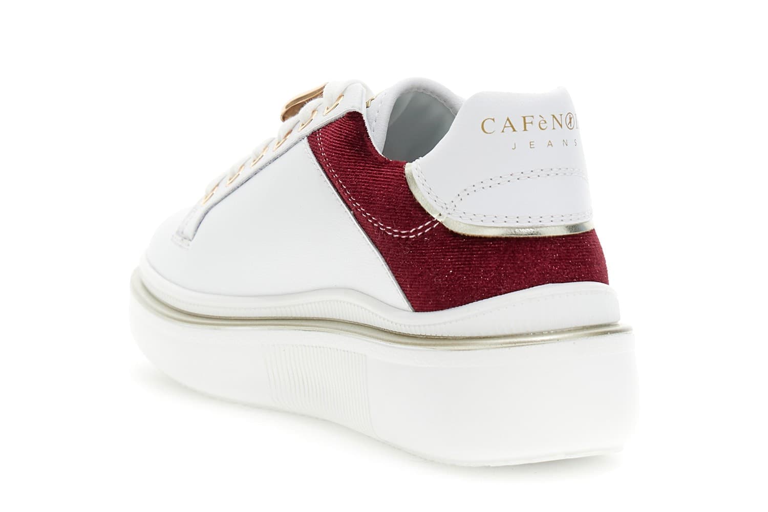 SNEAKER ALLACCIATA IN PELLE RIVESTITA CON INSERTO IN VELLUTO in Sneaker casual 3A Moda Mare Sport - Bellaria Igea Marina, commercioVirtuoso.it