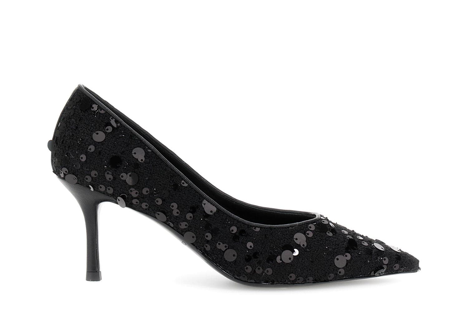 DÉCOLLETÉ IN TESSUTO BOUCLE' CON PAILLETTES in Scarpe col tacco 3A Moda Mare Sport - Bellaria Igea Marina, commercioVirtuoso.it