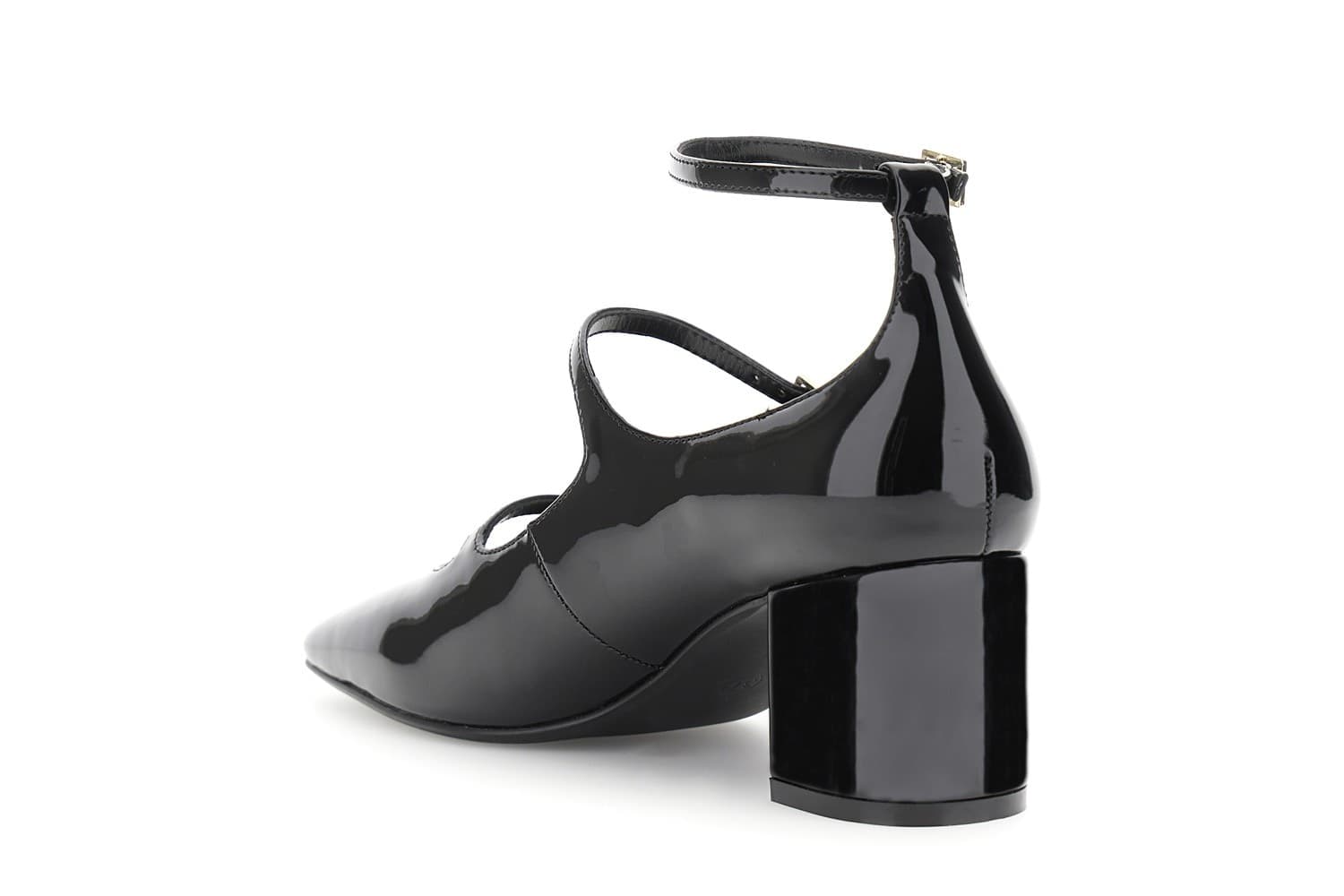 DÉCOLLETÉ TRE LACCINI IN SINTETICO EFFETTO VERNICE in Lacci per scarpe 3A Moda Mare Sport - Bellaria Igea Marina, commercioVirtuoso.it