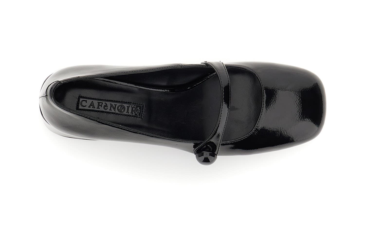 DÉCOLLETÉ CON BOTTONE IN SINTETICO EFFETTO VERNICE in Scarpe col tacco 3A Moda Mare Sport - Bellaria Igea Marina, commercioVirtuoso.it