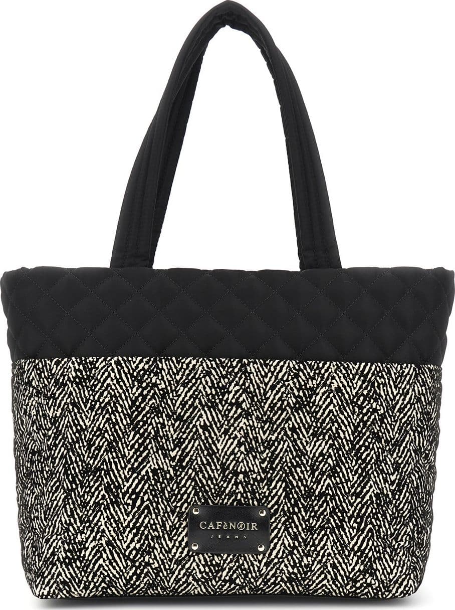 SHOPPING TRAPUNTATA IN NYLON CON STAMPAFLOCCATO in Borse a spalla 3A Moda Mare Sport - Bellaria Igea Marina, commercioVirtuoso.it