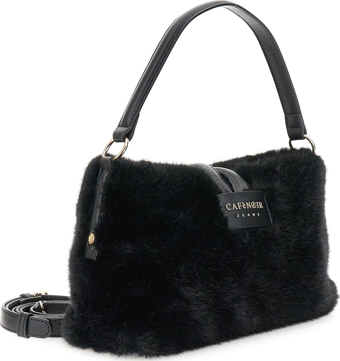 BORSA A SPALLA IN PELLICCIA SINTETICA CON BACCELLO E ANELLO. in Borse Tote 3A Moda Mare Sport - Bellaria Igea Marina, commercioVirtuoso.it