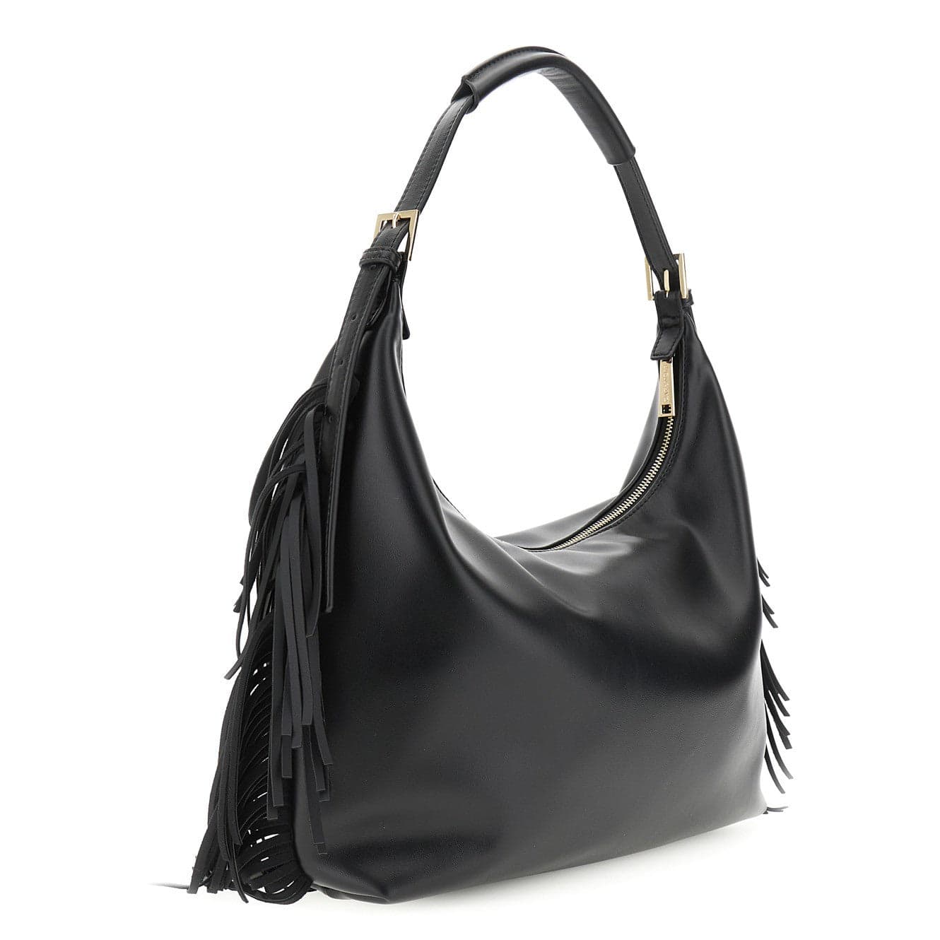 BORSA A SPALLA IN SINTETICO EFFETTO PELLE CON FRANGE E LOGO SUL DAVANTI in Borse a spalla 3A Moda Mare Sport - Bellaria Igea Marina, commercioVirtuoso.it