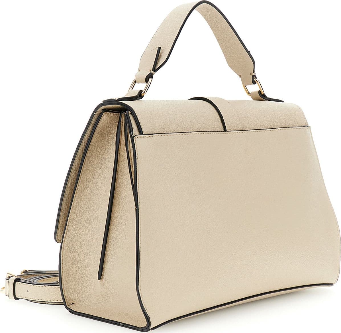 BORSA A MANO IN SINTETICO EFFETTO PELLE, COSTOLE A CONTRASTO E FIBBIA GIOIELLO in Borse a spalla 3A Moda Mare Sport - Bellaria Igea Marina, commercioVirtuoso.it