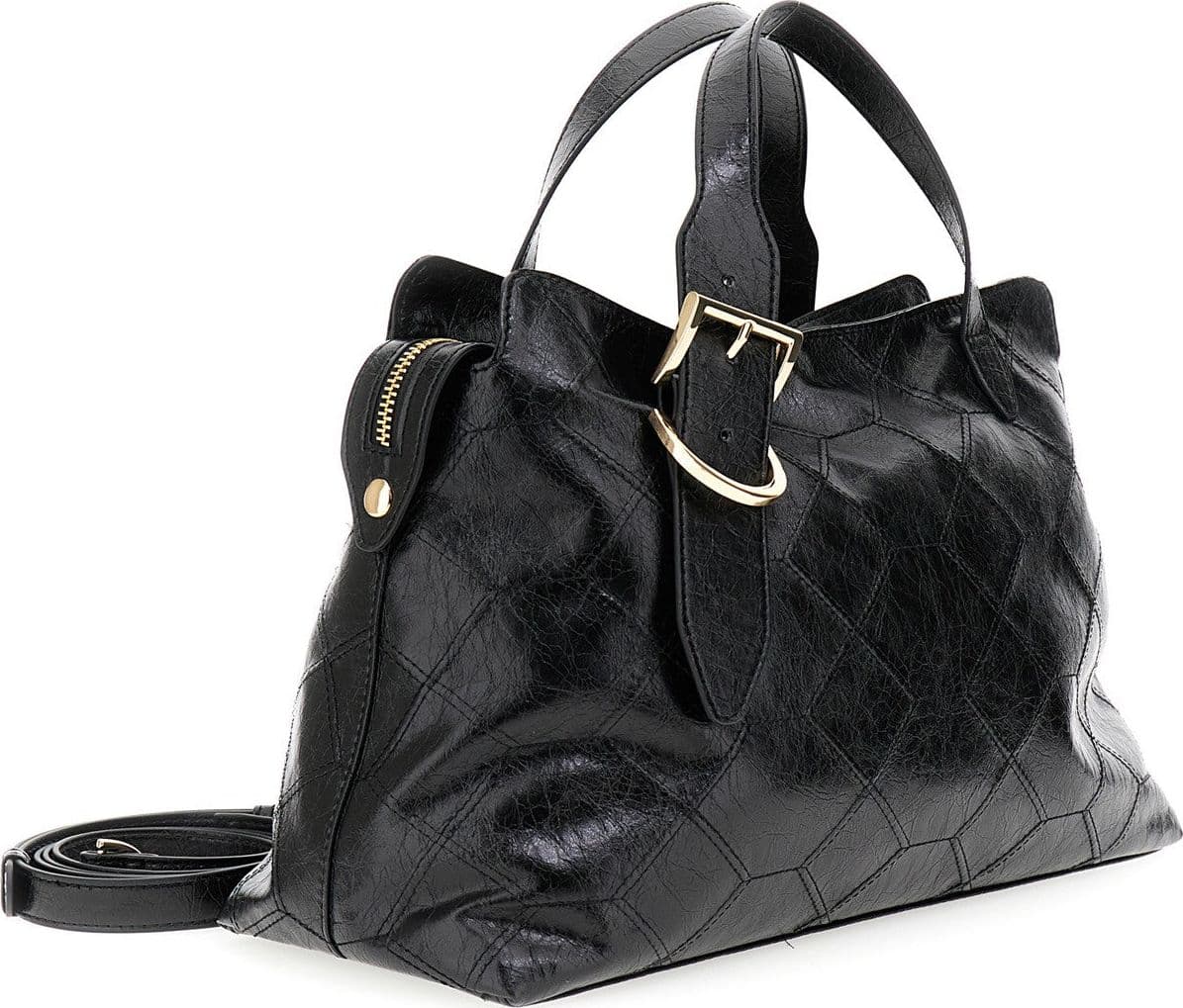 BORSA A MANO MORBIDA IN SINTETICO EFFETTO PELLE METALLIZZATO,RICAMO GEOMETRICO in Borse a spalla 3A Moda Mare Sport - Bellaria Igea Marina, commercioVirtuoso.it