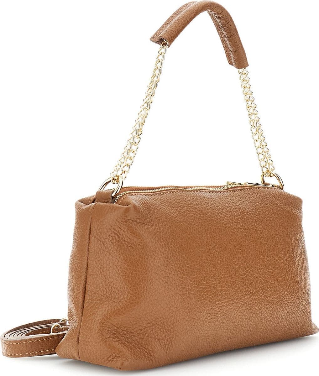 CAMERA BAG IN PELLE CON MANICO IN CATENA CON SPALLACCIO, TRACOLLINA REMOVIBILE in Borse a tracolla 3A Moda Mare Sport - Bellaria Igea Marina, commercioVirtuoso.it