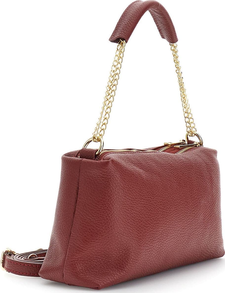 CAMERA BAG IN PELLE CON MANICO IN CATENA CON SPALLACCIO, TRACOLLINA REMOVIBILE in Borse a tracolla 3A Moda Mare Sport - Bellaria Igea Marina, commercioVirtuoso.it