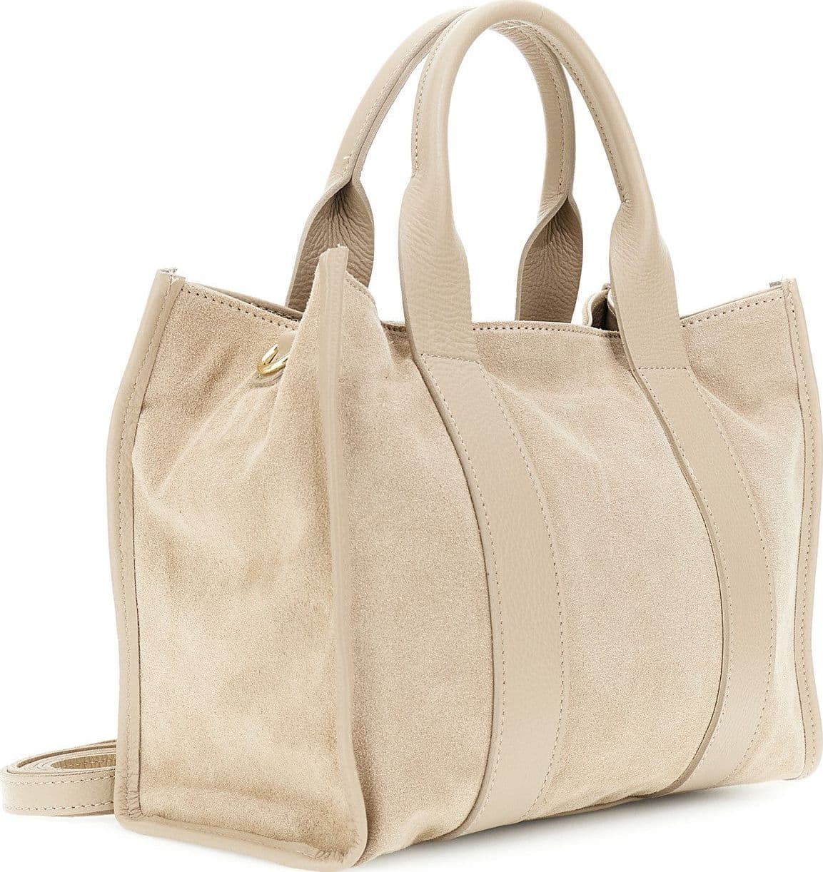BORSA IN CAMOSCIO CON MANICI E RIFINITURE IN PELLE MARTELLATA in Borse a spalla 3A Moda Mare Sport - Bellaria Igea Marina, commercioVirtuoso.it