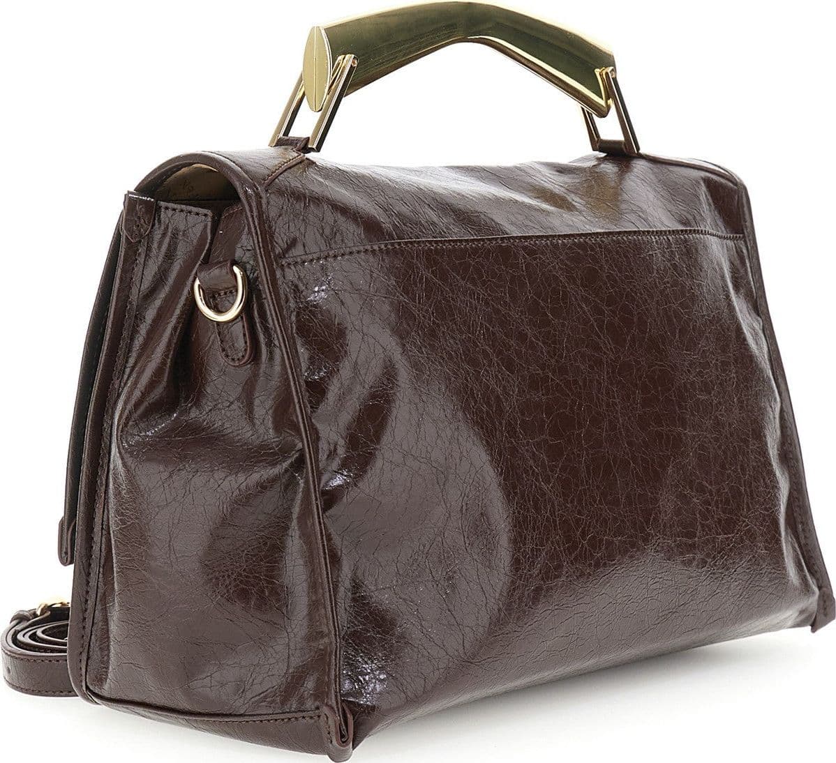 BORSA A MANO IN SINTETICO EFFETTO PELLENAPLAK CON PATTINA, MANICO IN METALLO in Borse a mano 3A Moda Mare Sport - Bellaria Igea Marina, commercioVirtuoso.it