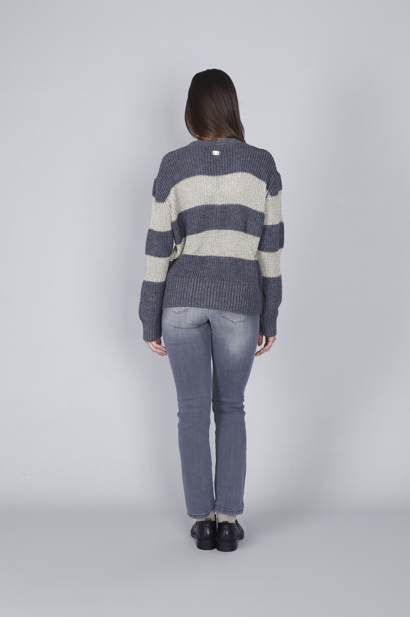 CARDIGAN RIGATO CON LUREX in Cardigan 3A Moda Mare Sport - Bellaria Igea Marina, commercioVirtuoso.it