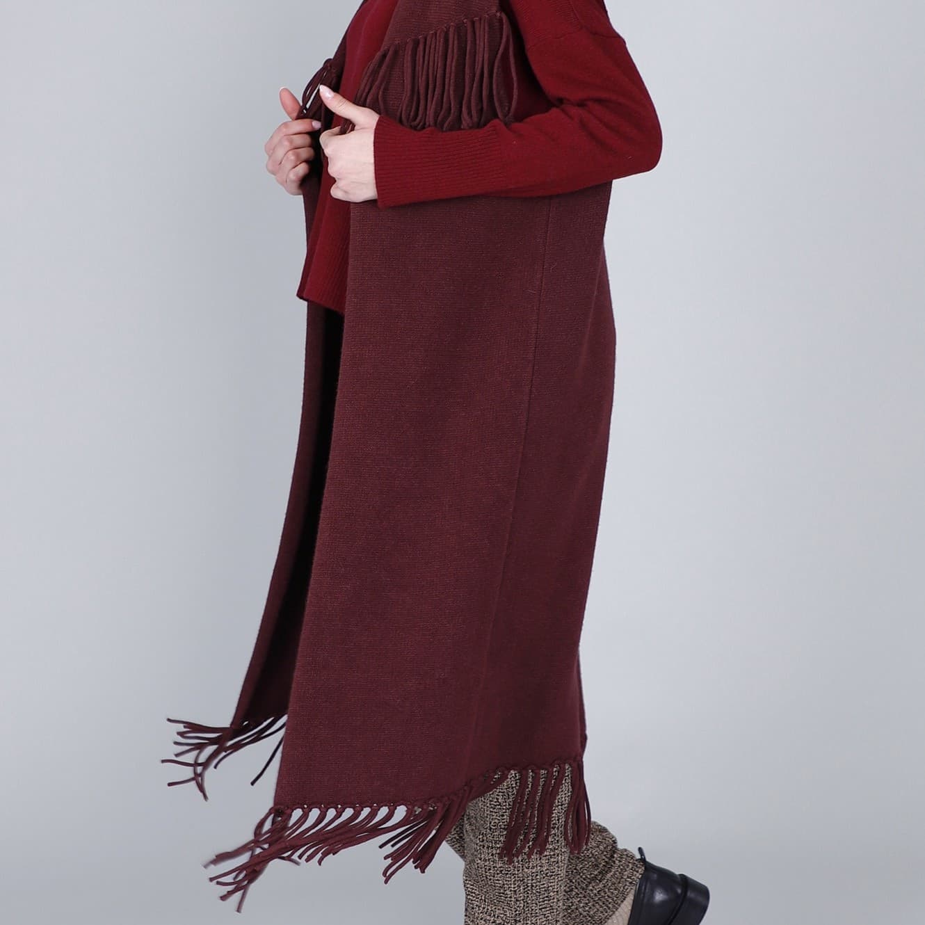 GILET OVERSIZE CON FRANGE in Gilet 3A Moda Mare Sport - Bellaria Igea Marina, commercioVirtuoso.it