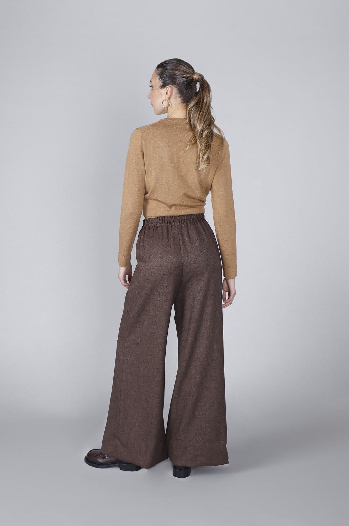 PANTALONE PALAZZO CON VITA ELASTICATA in Pantaloni 3A Moda Mare Sport - Bellaria Igea Marina, commercioVirtuoso.it
