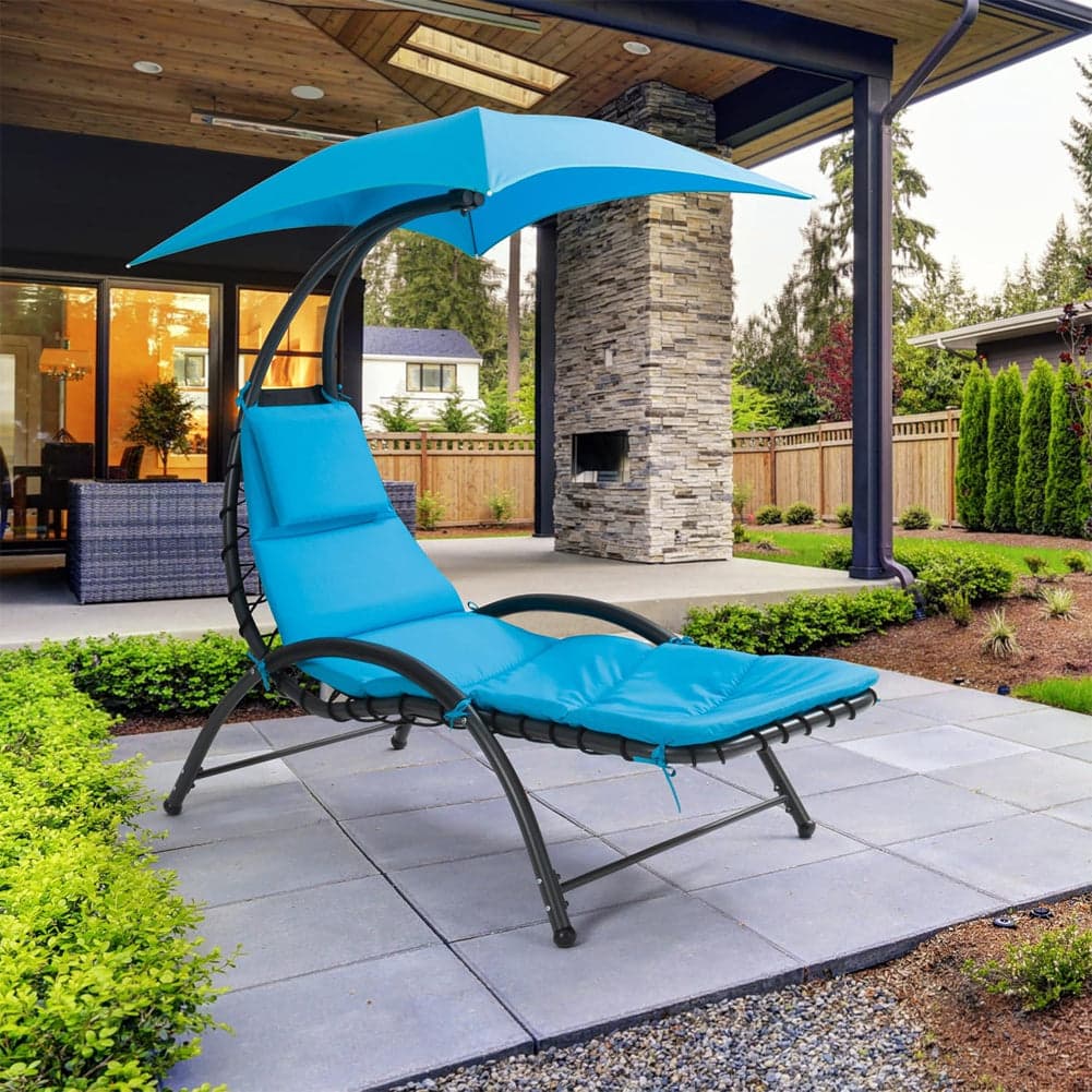 Sdraio Amaca Prendisole con Ombrellone Parasole da Giardino in Poliestere Blu in Lettini Danyx - Casoria, commercioVirtuoso.it