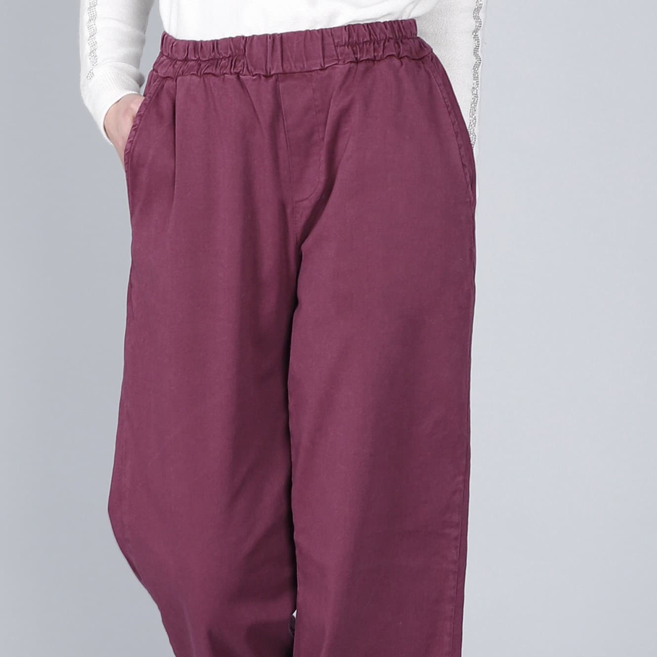 PANTALONE GAMBA AMPIA IN TENCEL TINTO CAPO in Pantaloni 3A Moda Mare Sport - Bellaria Igea Marina, commercioVirtuoso.it