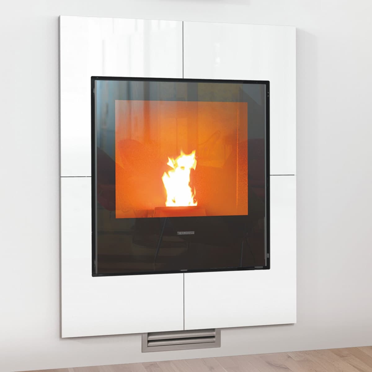 Thermorossi Termostufa a Pellet Insert Line Idra Maxi 24,7 kW in Bracieri Masterbrico - Longobardi, commercioVirtuoso.it