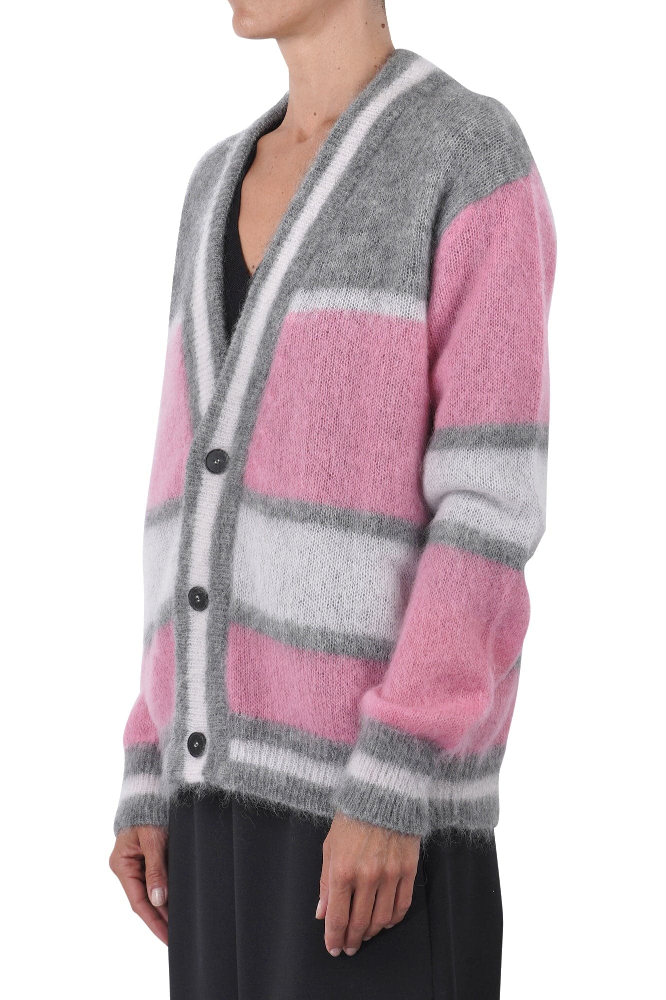 AMARANTO Amaranto - Cardigan - 461287 - Grigio/Rosa da donna in Cardigan Drestige - Casamassima, commercioVirtuoso.it