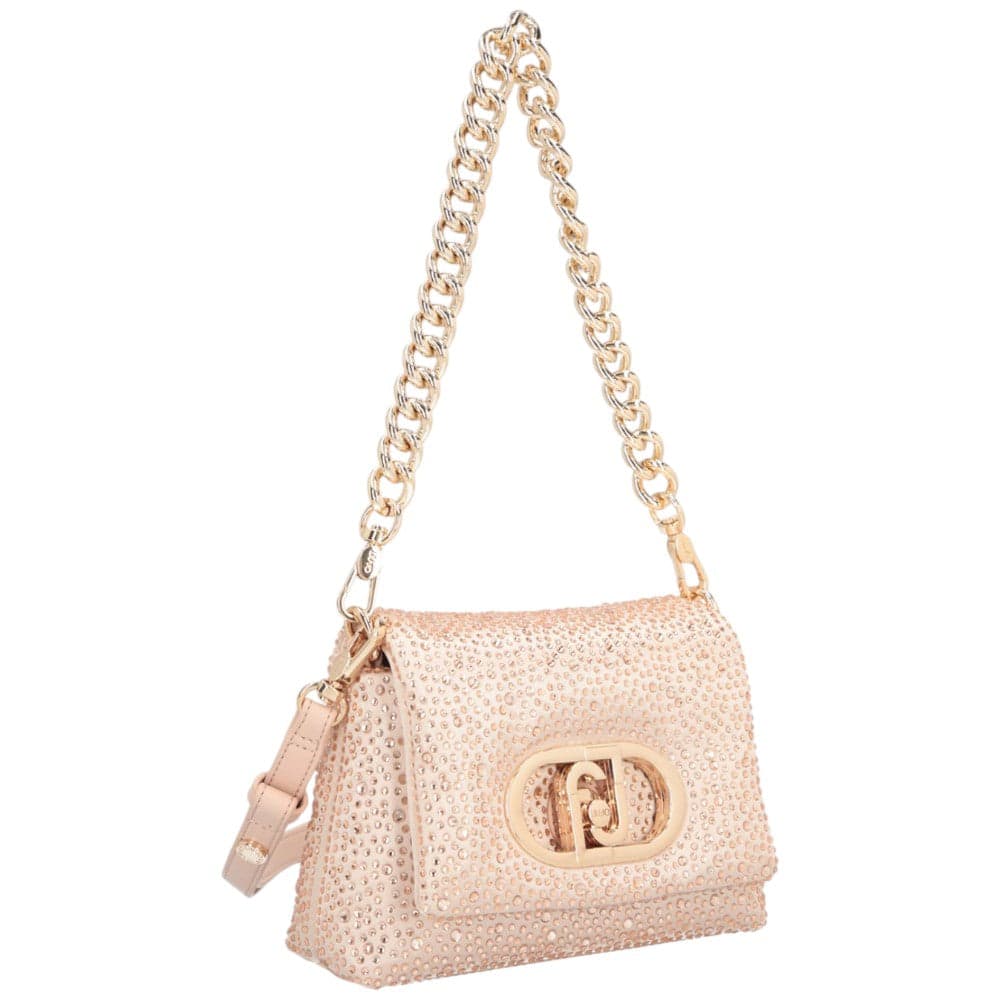 Liu Jo borsa a tracolla cipria crossbody con strass LaPuffy AA5269T0374 Borse Liu Jo